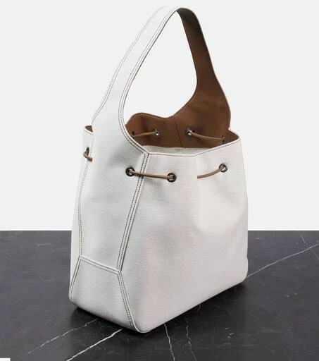 Brunello Cucinelli Foulard Large canvas bucket bag 4