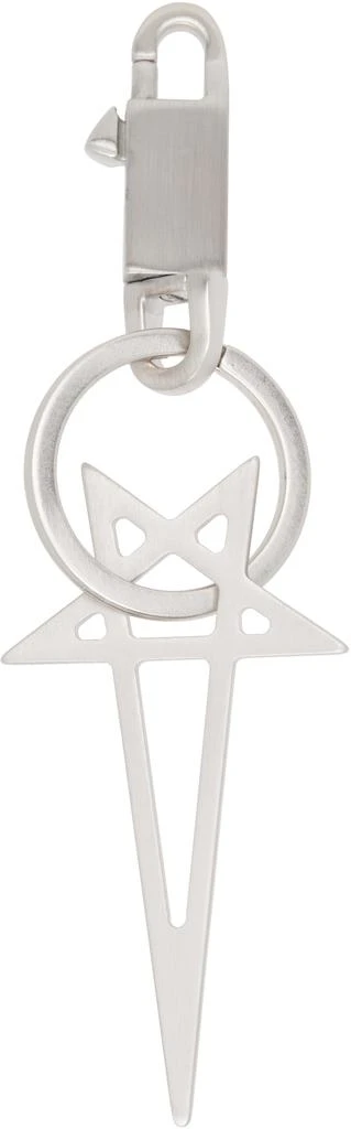 Rick Owens Silver Concordians Pentagram Keychain 2