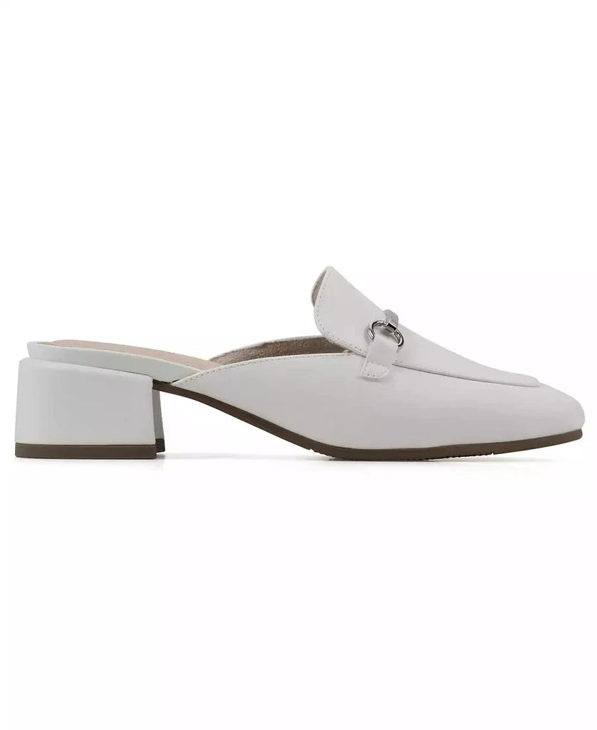 White Mountain Quin Low Block Heeled Mule 2