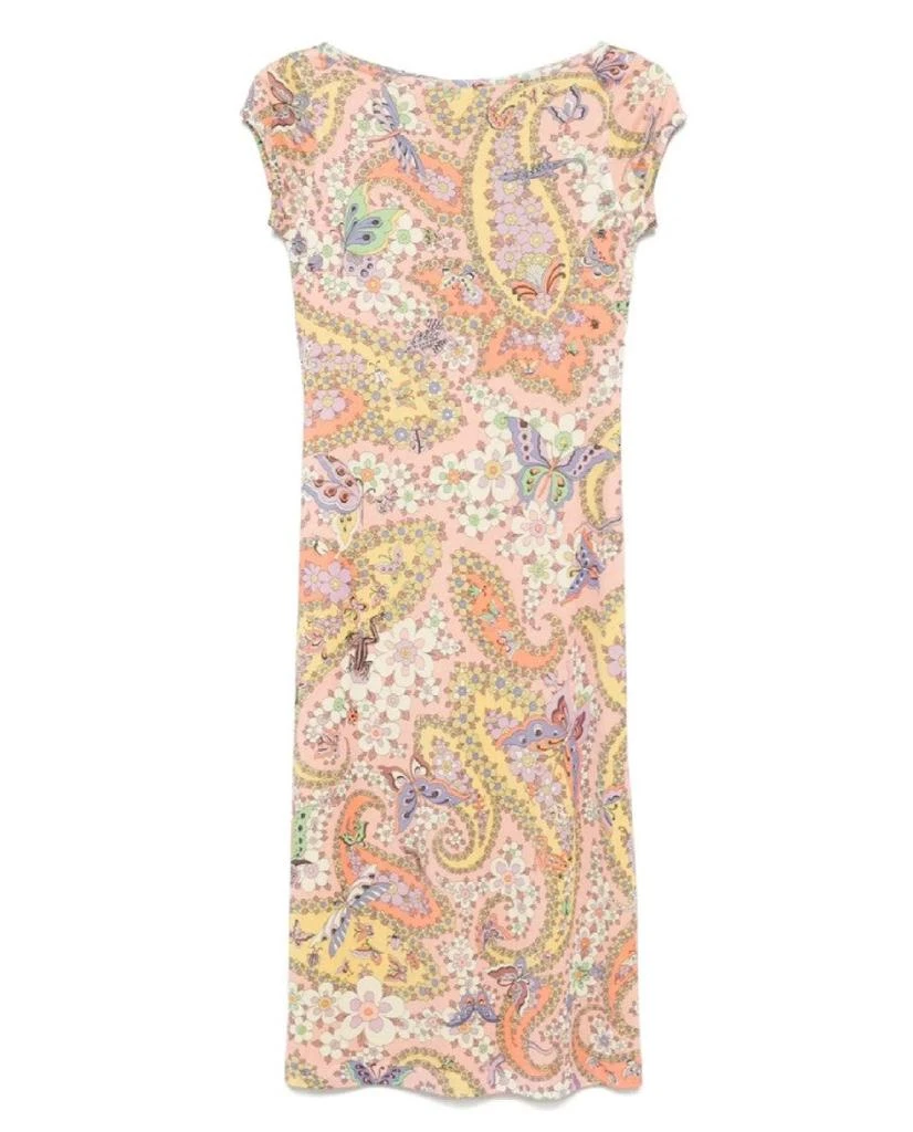 ETRO Fitted Midi Dress With Cap Sleeves 1