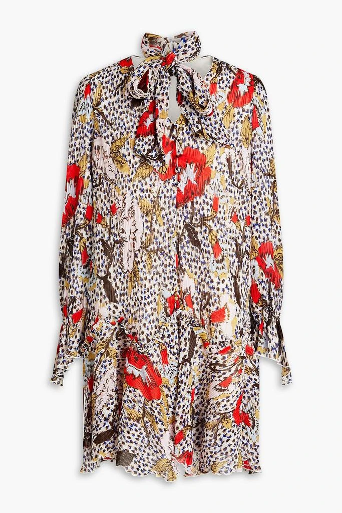 Diane von Furstenberg Kacie floral-print plissé-chiffon mini dress 1