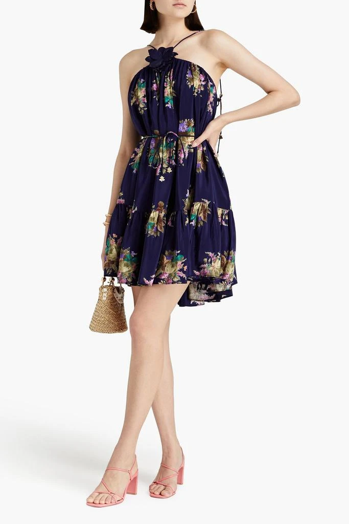 ZIMMERMANN Floral-print silk crepe de chine mini dress 2