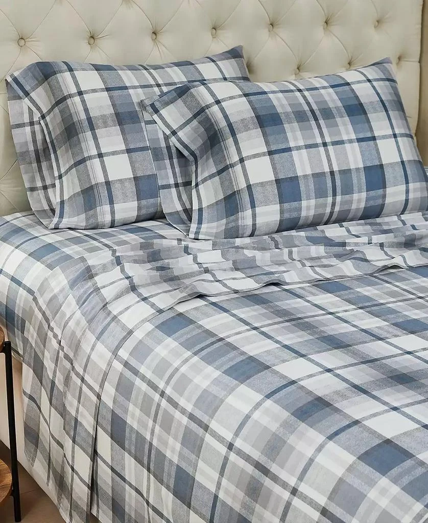 SOUTHSHORE FINE LINENS Highland Plaid Extra Deep Pocket 300- Thread Count 4-Pc. Sheet Set 5