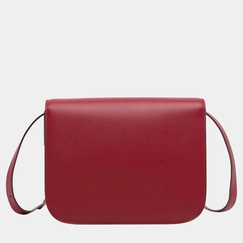 Celine Celine Red Medium Calfskin Classic Box Bag 6