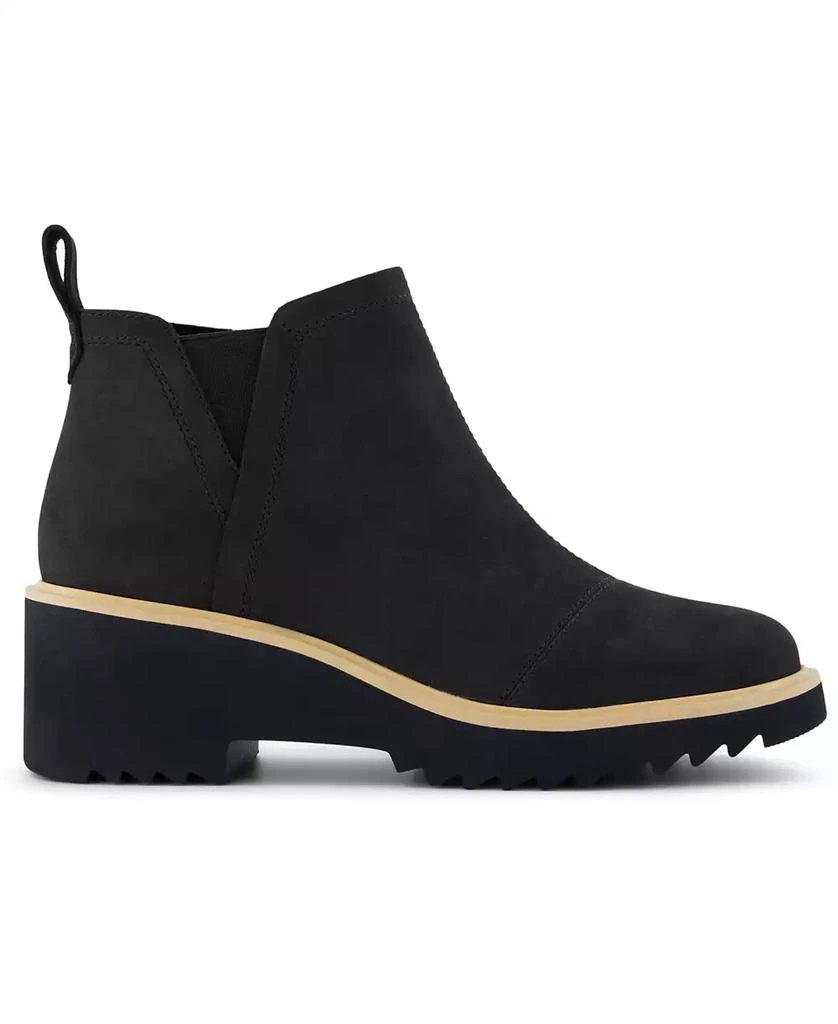 TOMS Women's Maude Soft Suede Side Zip Wedge Booties 2