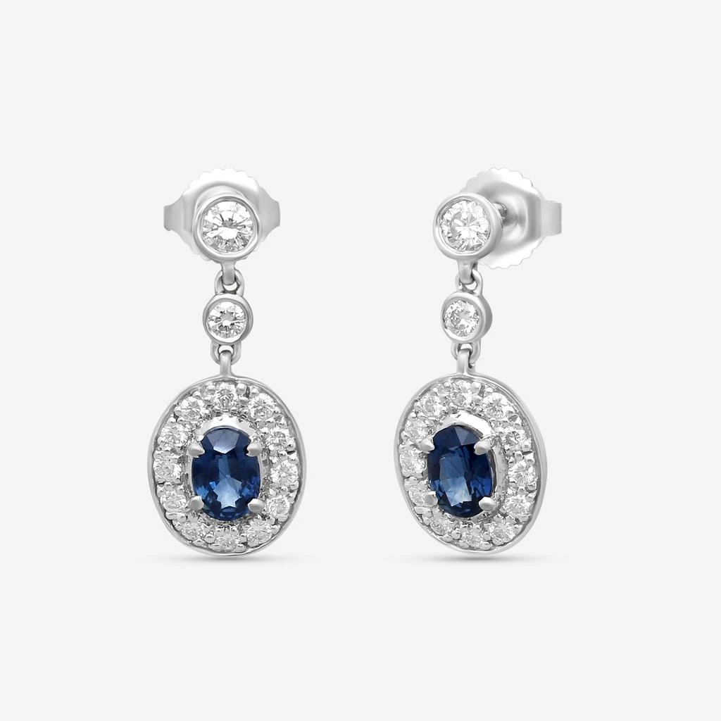 Suna Suna 18K White Gold Sapphire 
Diamond Earrings E2486SW
