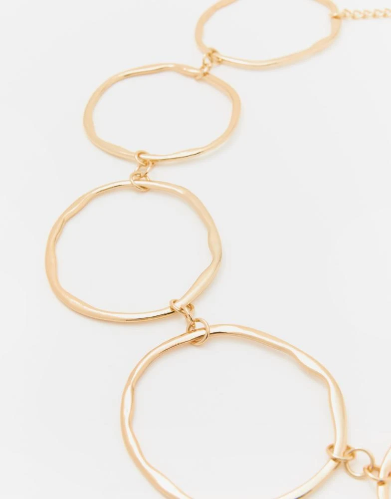 Pull&Bear Pull&Bear Belt with circles in gold 2