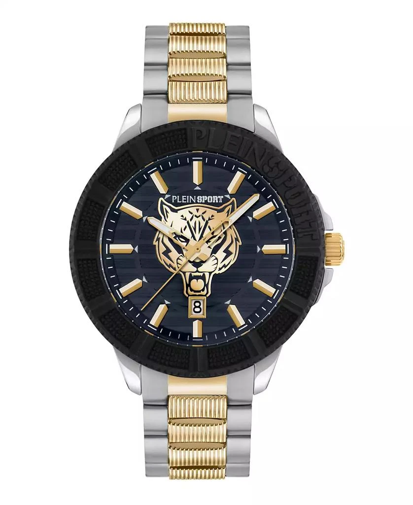 Plein Sport Men's City Rush 3 Hand Date Quartz Two Tone Bracelet 45mm 1