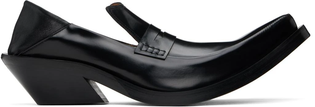 EGONLAB Black Spike Loafers 1