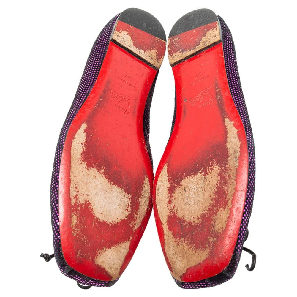 Christian Louboutin Christian Louboutin Purple/Black Suede Rosella Ballet Flats Size 37 6