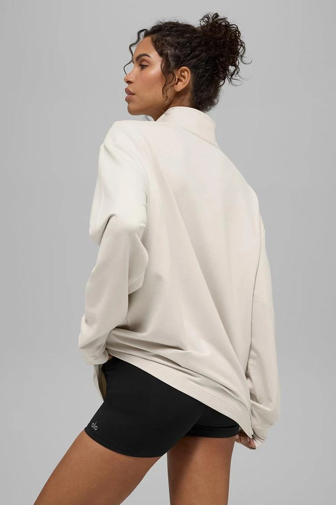 Alo Double Take Long Sleeve 1/4 Zip - Espresso 3