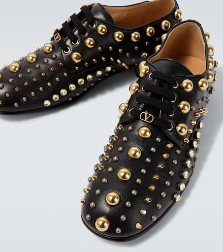 Valentino Mj Blues studded leather Derby shoes 3