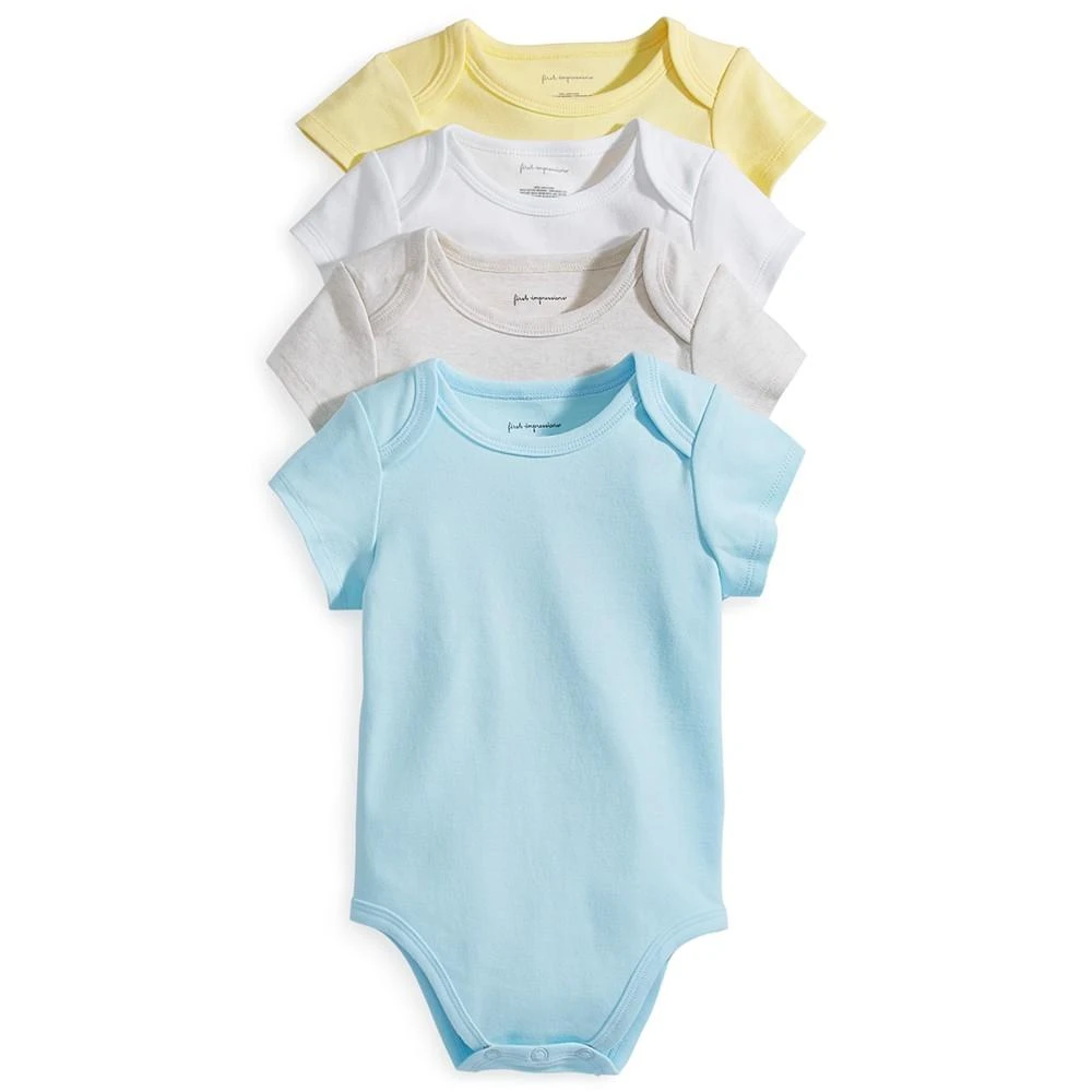 First Impressions Unisex Bodysuits, Pack of 4, Created for Macy's 1