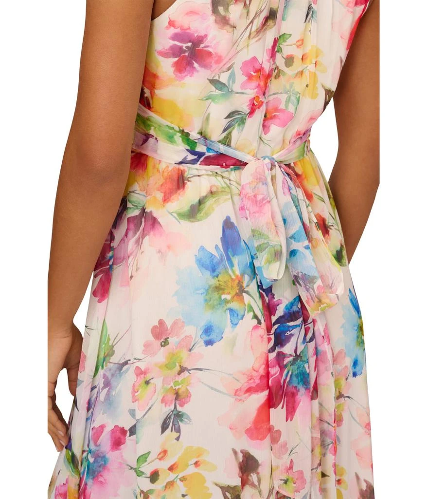 Adrianna Papell Printed Chiffon Floral Halter Dress 3