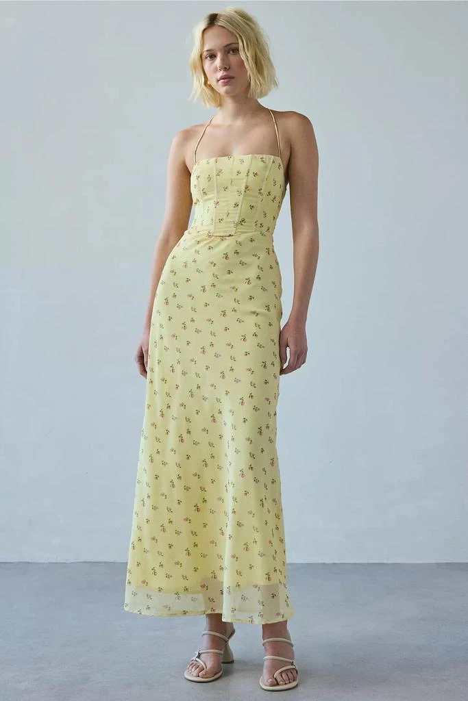 Kiss The Sky Kiss The Sky Ingrid Corset Tie Open-Back Maxi Dress 1