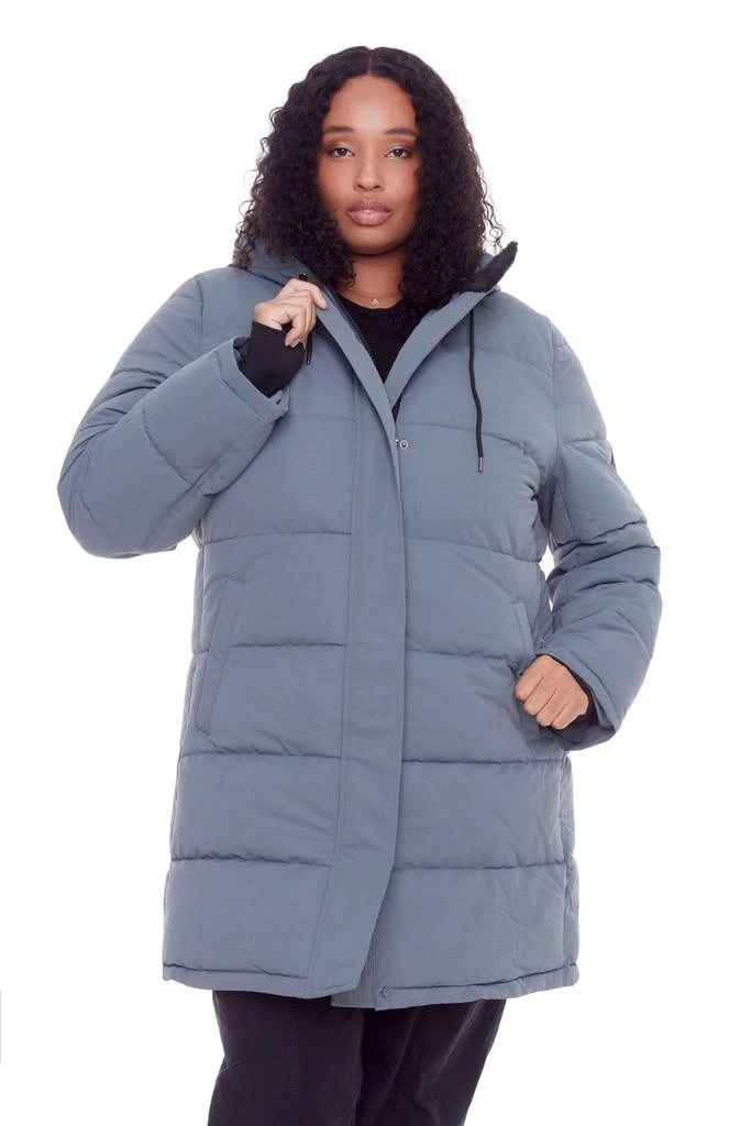 Alpine North AULAVIK PLUS | WOMEN'S VEGAN DOWN (RECYCLED) MID-LENGTH HOODED PARKA COAT (PLUS SIZE) 1