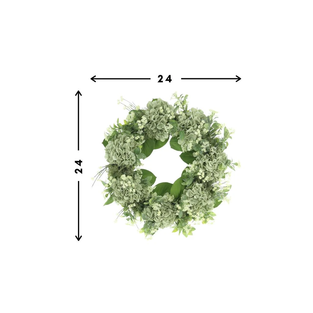 Creative Displays 24'' Hydrangea and Budding Flower Wreath 3