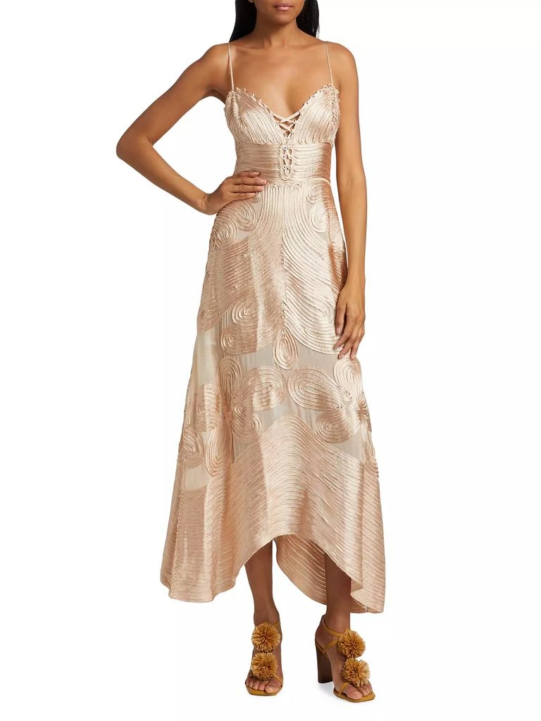 Ulla Johnson Vesna Embroidered Silk Georgette Midi-Dress 2