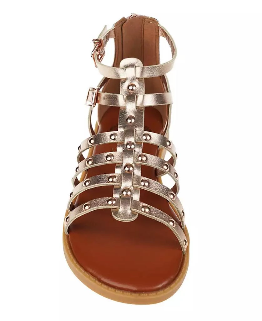 Vince Camuto Big Girl's Fashion Sandal Metallic PU Upper and Dome Stud Detail Polyurethane Sandals 4