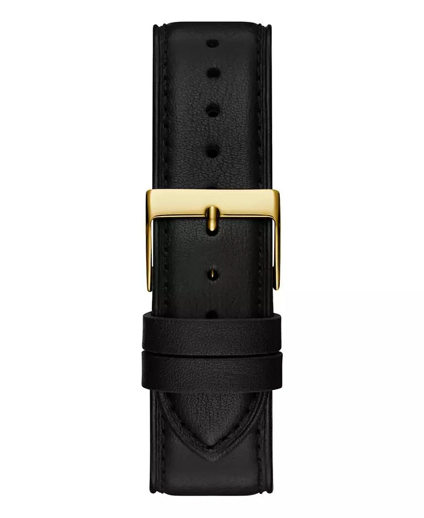 GUESS Men's Analog Black Genuine Leather Watch, 44mm 3