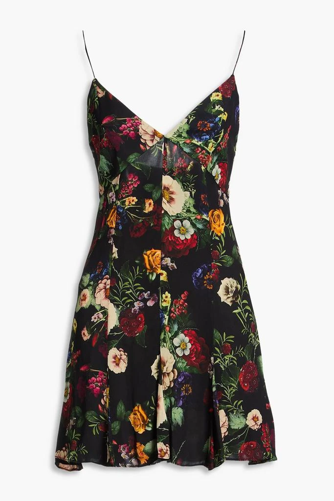 Alice + Olivia Julietta floral-print sateen mini slip dress