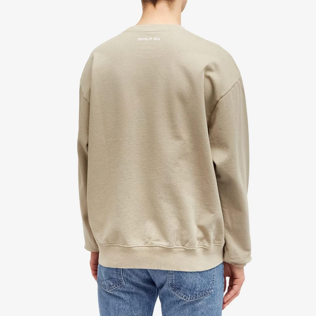 Sporty & Rich Sporty & Rich Wellness Club Flocked Crew Sweat 3