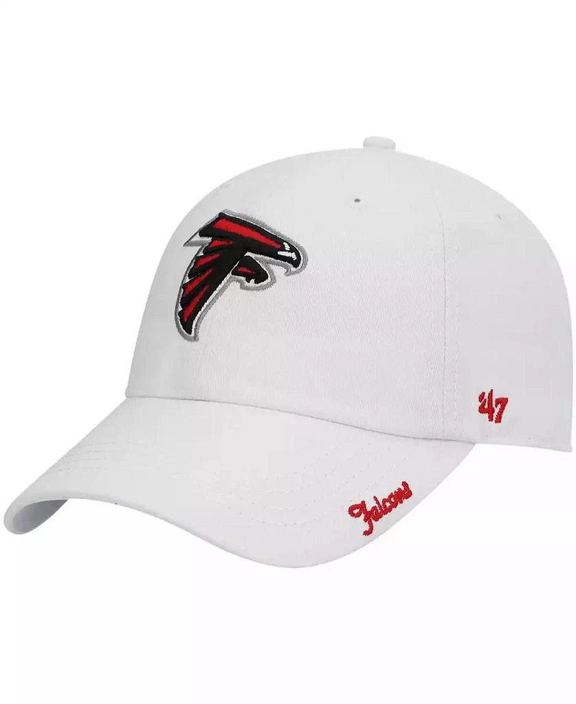 47 Brand Women's White Atlanta Falcons Miata Clean Up Logo Adjustable Hat 1