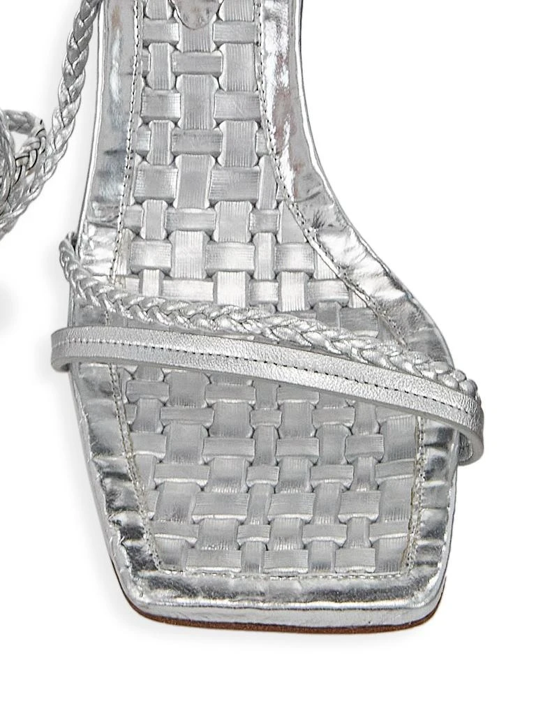 Paul Andrew Braided Leather Lace-Up Sandals 4