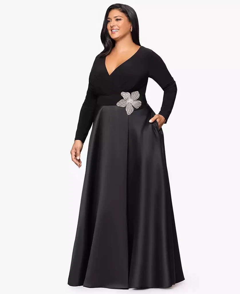 Shop Plus Size Embellished Detail Long Sleeves Gown on Sale at BeyondStyle   Get 51% Off Plus Size Embellished Detail Long Sleeves Gown with  Limited-Time Flash Deals, Exclusive Discounts, and Special Offers.