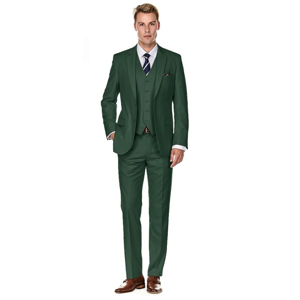 Braveman Men's Signature 3-Piece Slim Fit Suits 3