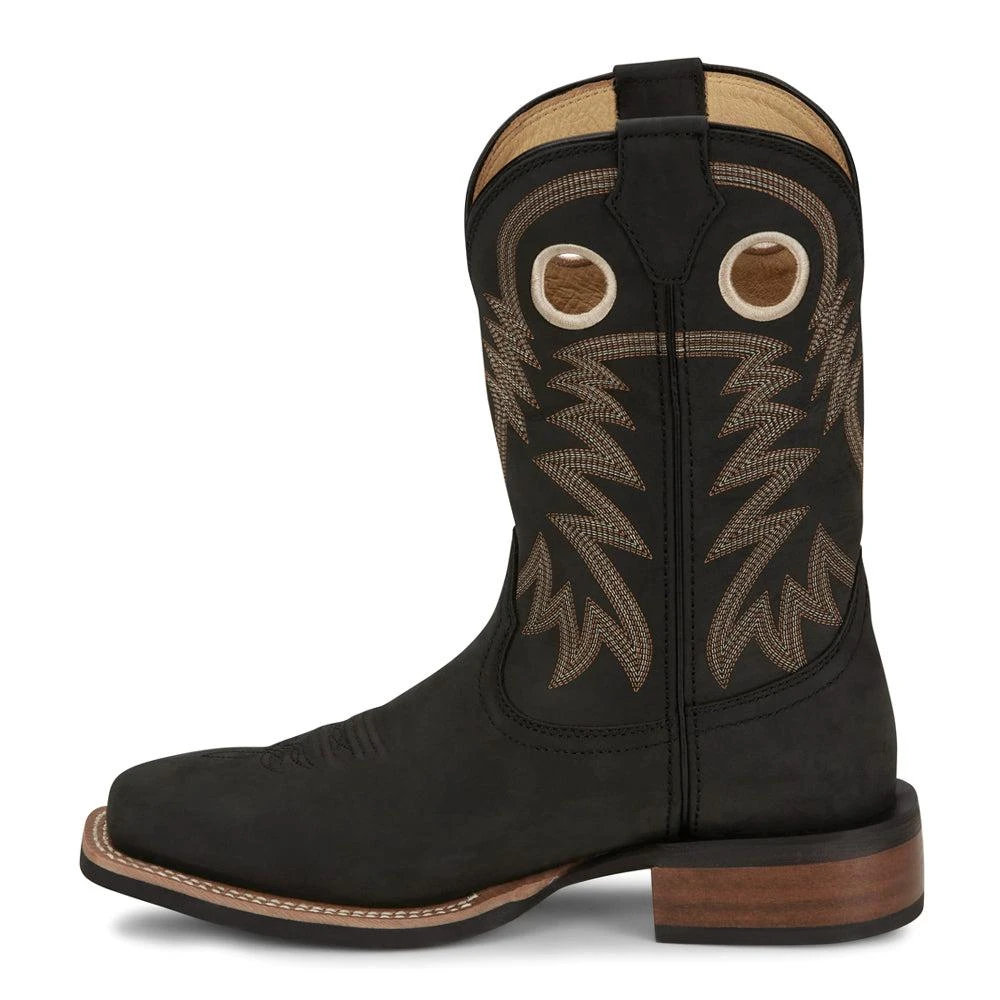 Justin Boots Frontier 11 Inch Shane Wide Square Toe Cowboy Boots 3