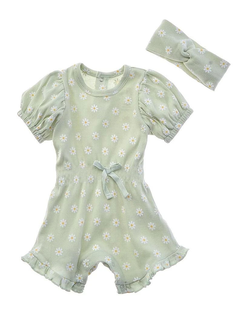 Rachel Zoe Rib Romper & Headband Set 1