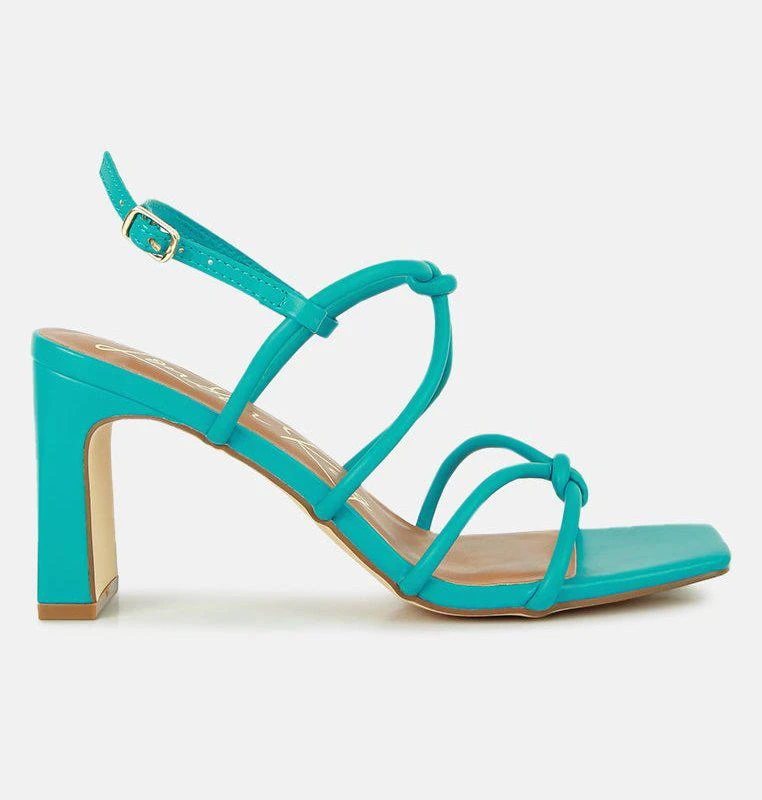 London Rag Kralor Knotted Strap Italian Block Heel Sandals 1