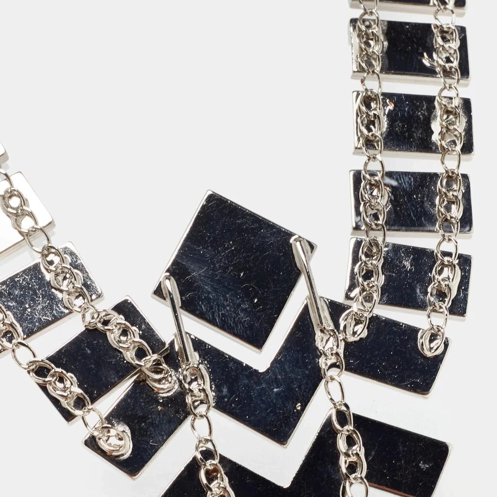 Missoni Missoni Enamel Silver Tone Geometric Shaped Long Necklace 4