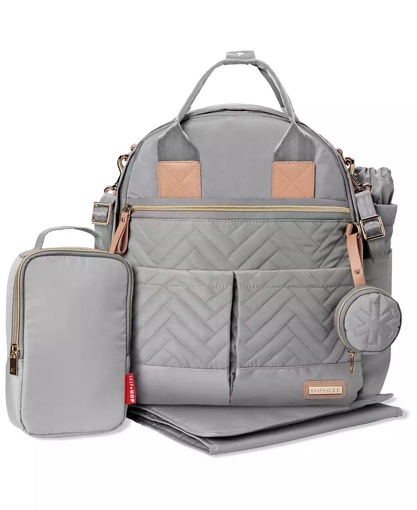Skip Hop Suite Convertible Diaper Backpack, 6 Piece Set