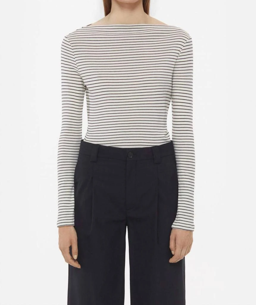 Closed High Neck Longsleeve Top In Ivory 1