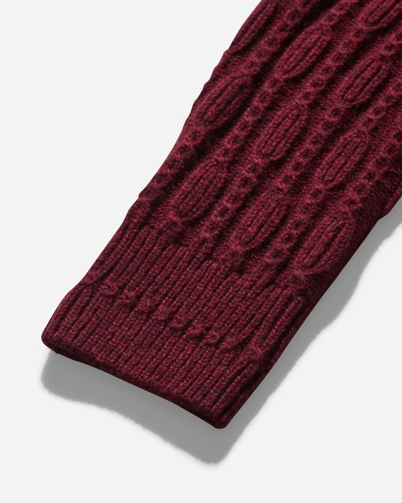 Hyein Seo Women's Troyer Knit Sweater with Gloves Burgundy 6