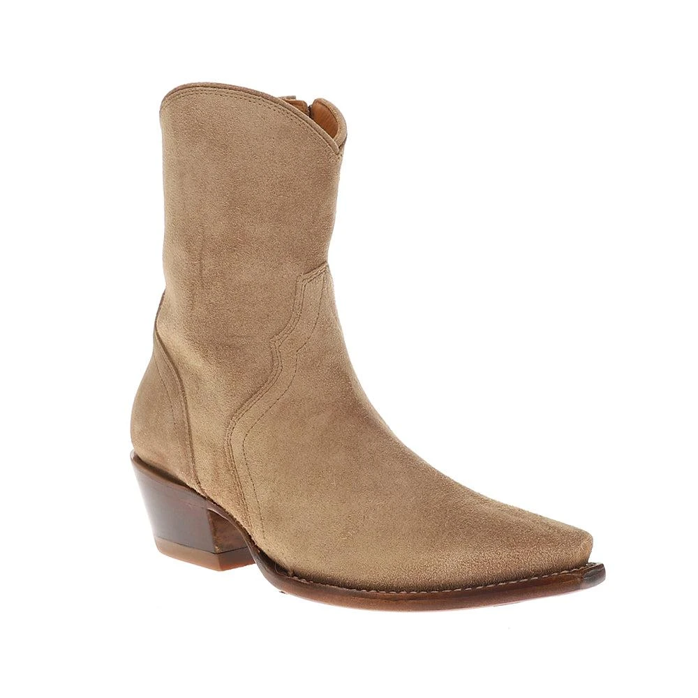 Tecovas The Dakota Snip Toe Zippered Suede Cowboy Booties 2