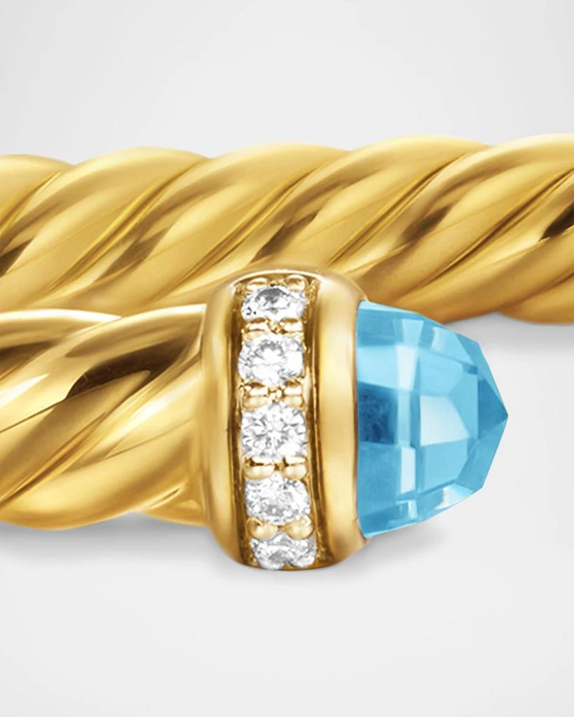 David Yurman Modern Cablespira Bracelet in 18K Gold with Gemstones and Diamonds, 4mm 4