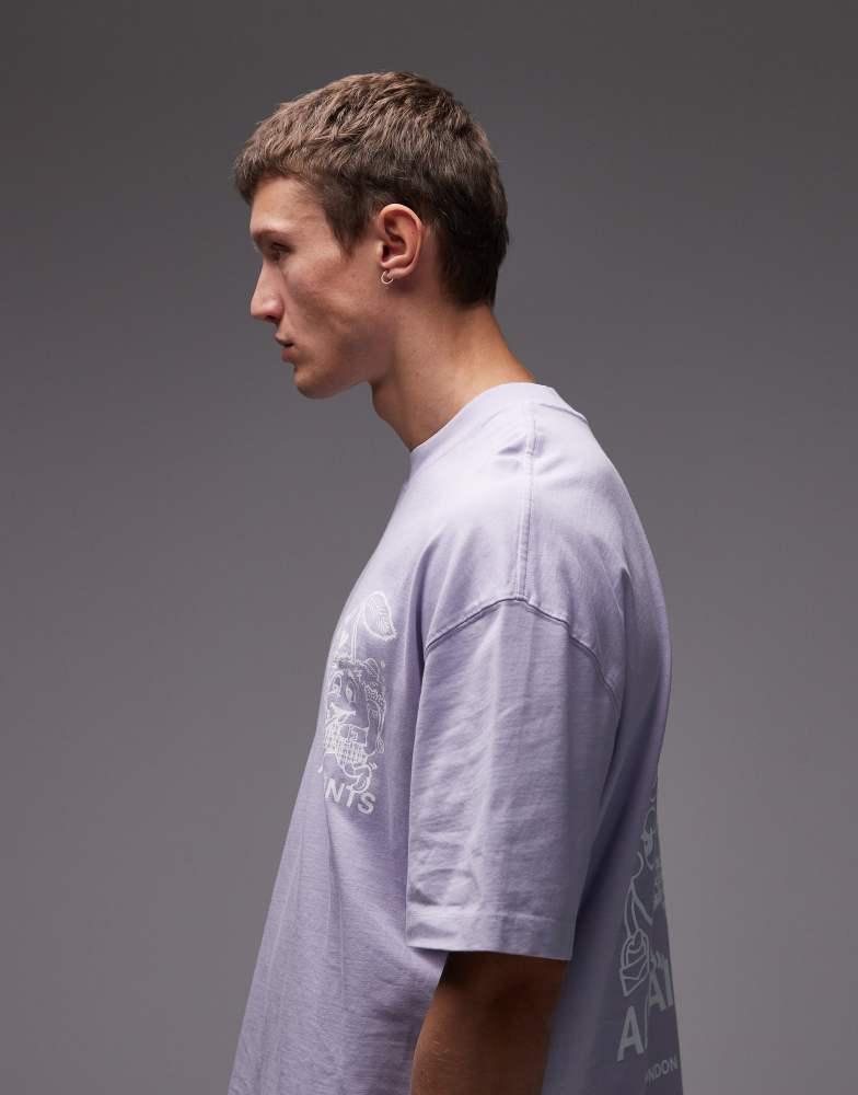 ALL SAINTS AllSaints Breakup back graphic t-shirt in lilac - T