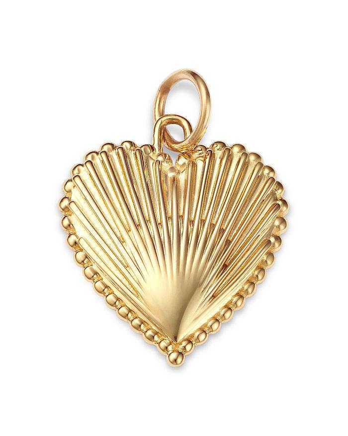 MADISON 501 14K Yellow Gold Fluted Heart Charm Pendant