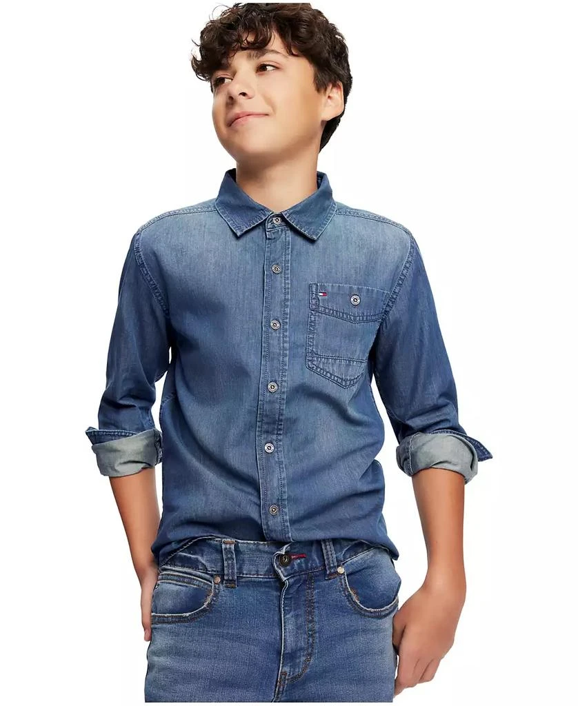 Tommy Hilfiger Big Boys Max Denim Button-Front Shirt 2