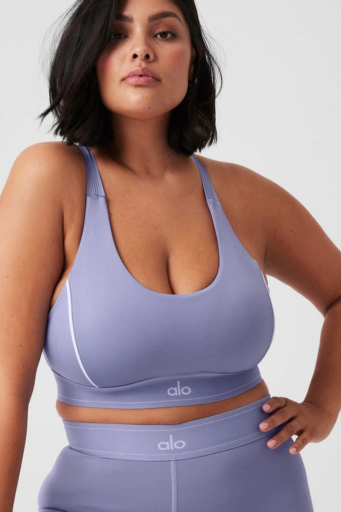Alo Airlift Suit Up Bra - Lilac Blue/White 10