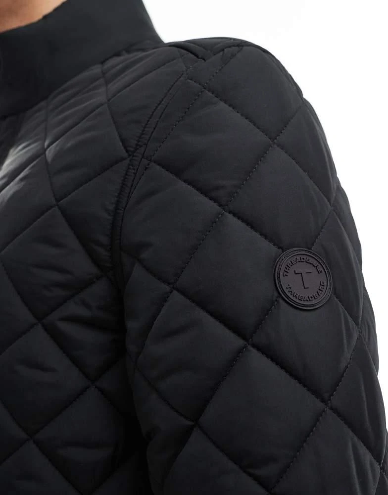 Threadbare Threadbare quilted jacket in black 3