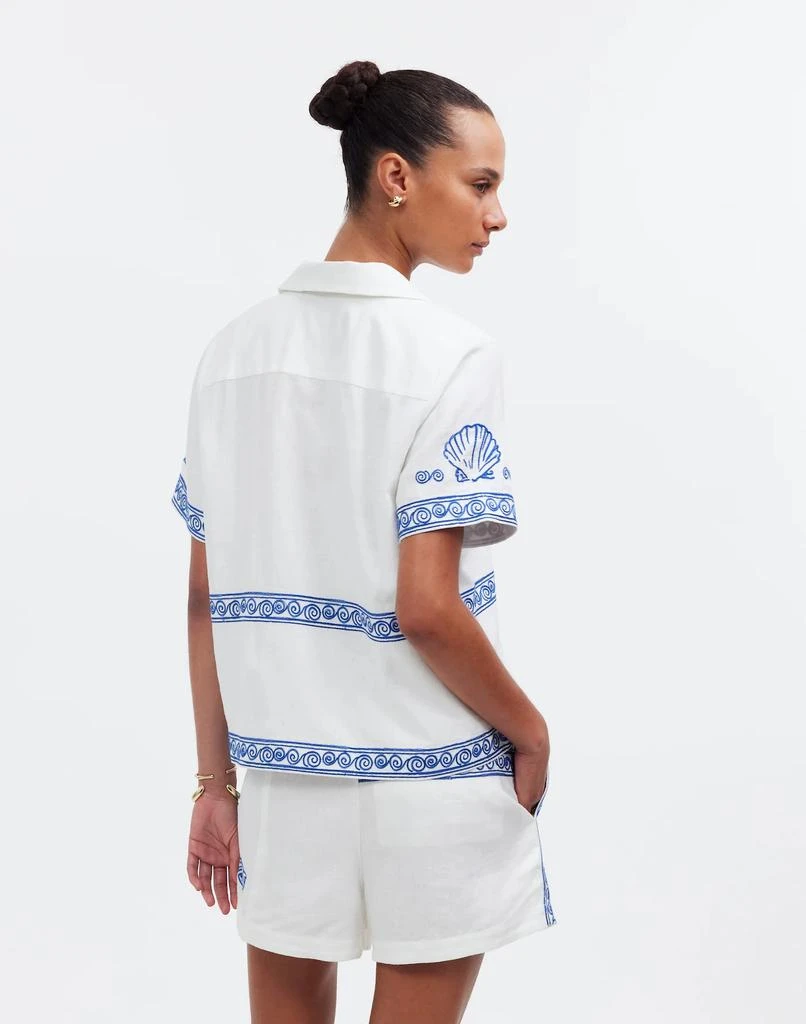 Madewell Madewell x Lisa Says Gah! Embroidered Button-Front Shirt 4