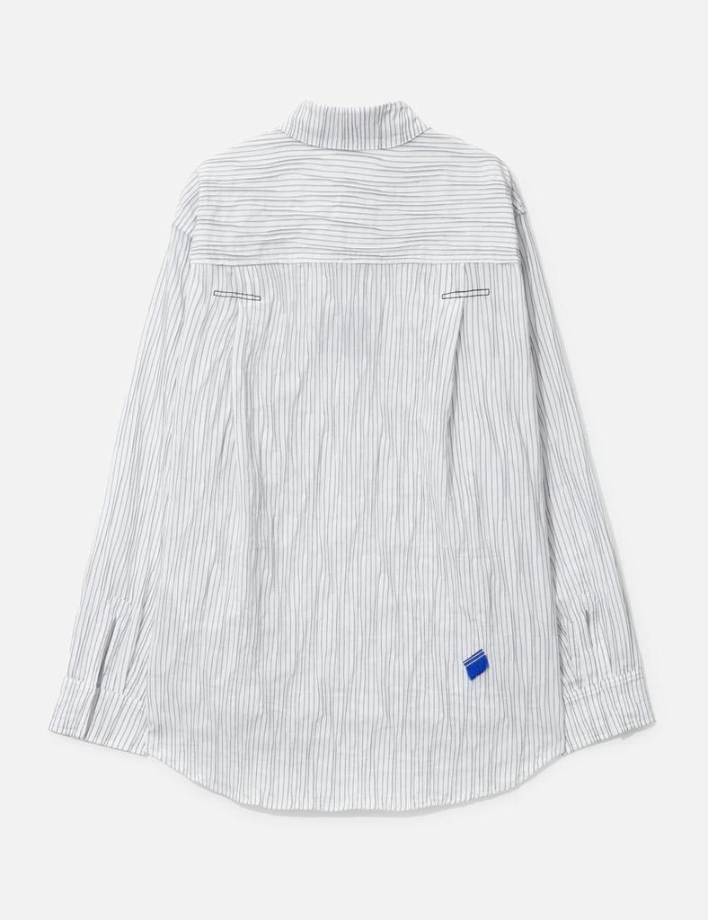 Ader Error Pleat Detail Stripe Long Sleeve Shirt 2