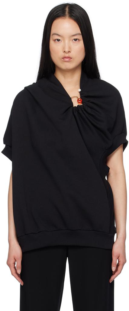 Black Oversized Sweatshirt by Dries Van Noten on Sale