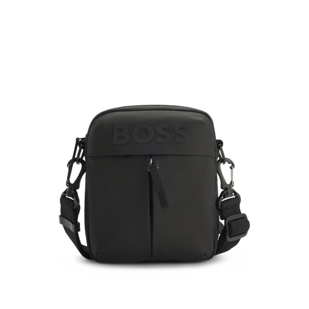 Hugo Boss Faux-leather reporter bag with tonal logo