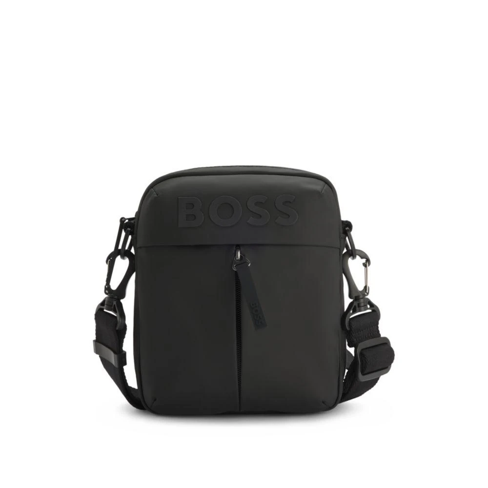 Hugo Boss Faux-leather reporter bag with tonal logo 1