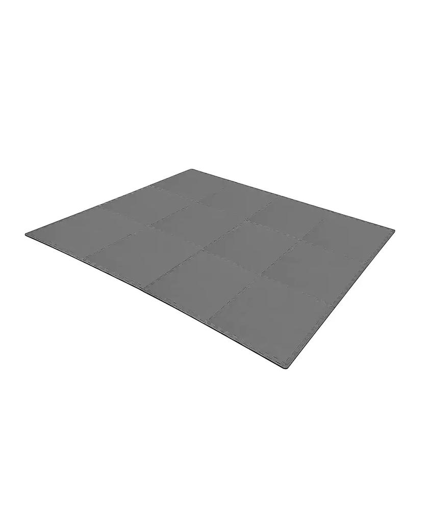 BalanceFrom Fitness 48 Sq Ft Interlocking EVA Foam Exercise Mat Tiles, Gray